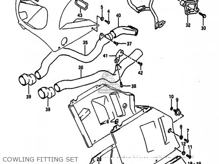 COWLING FITTING SET - GSXR750 1991 (M) (E01 E02 E04 E15 16 17 18 21 22 24 25 34 39 53)