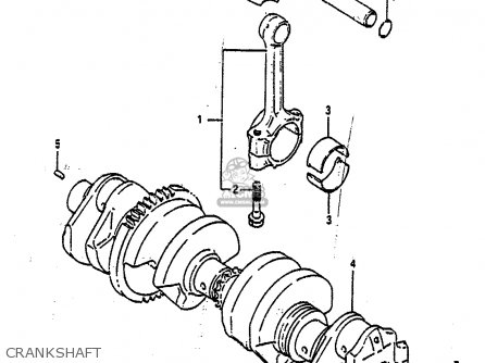 CRANKSHAFT - GSXR750 1991 (M) (E01 E02 E04 E15 16 17 18 21 22 24 25 34 39 53)