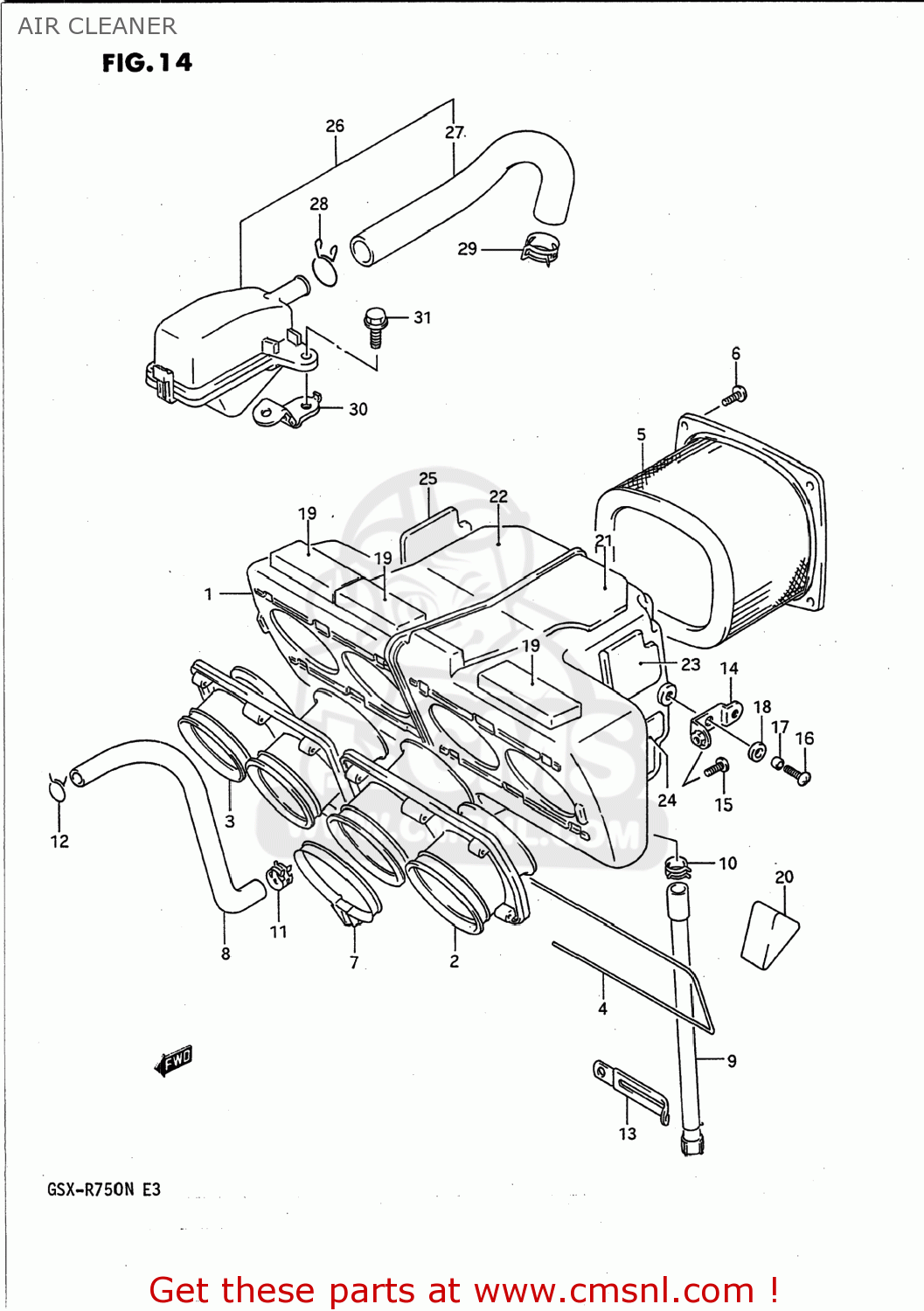AIR CLEANER GSXR750 1991 (M) USA (E03)