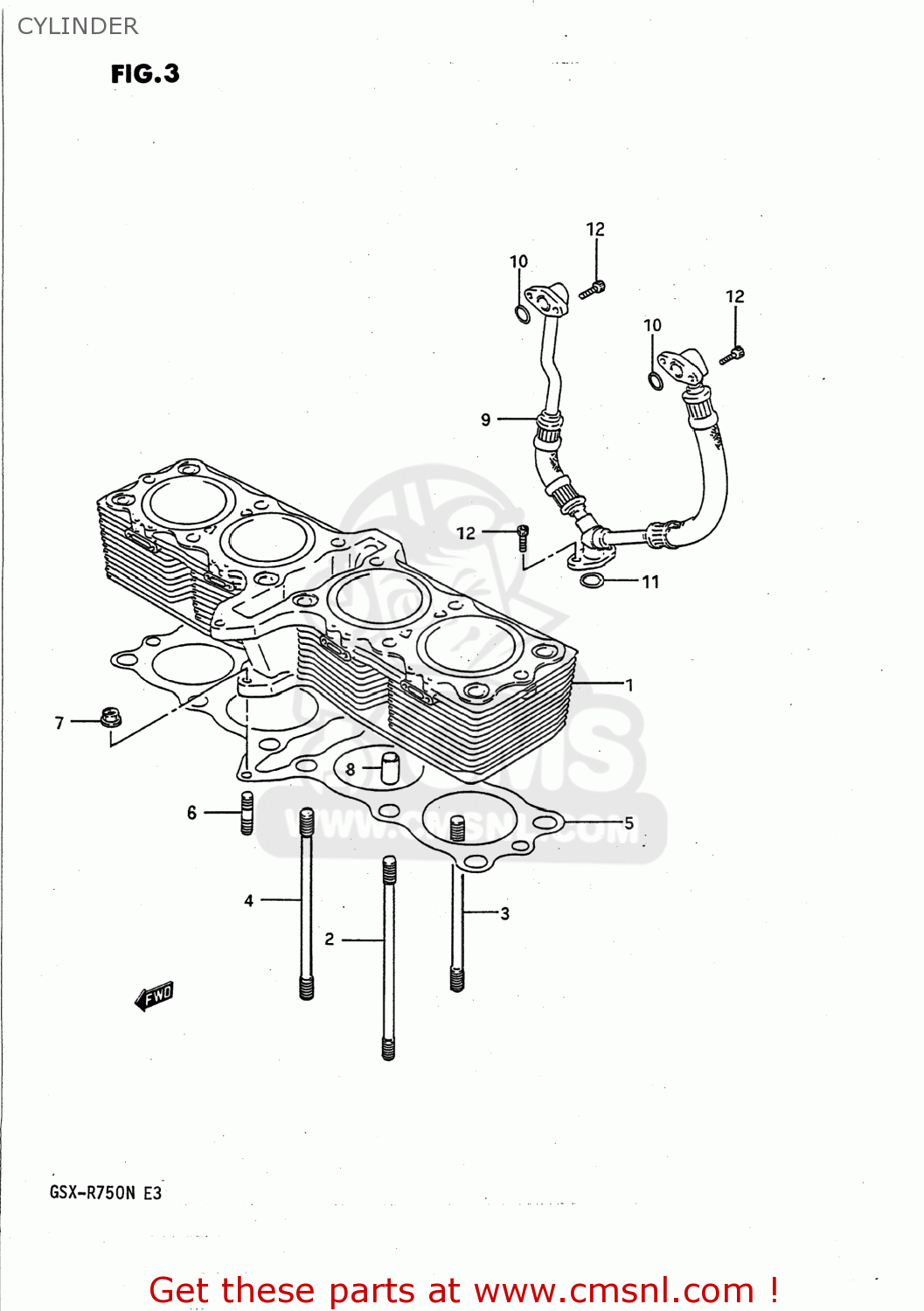 CYLINDER GSXR750 1991 (M) USA (E03)
