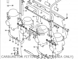 CARBURETOR FITTINGS (CALIFORNIA ONLY) - GSXR750 1991 (M) USA (E03)