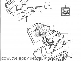 COWLING BODY (MODEL N 3WC) - GSXR750 1991 (M) USA (E03)