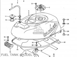 FUEL TANK (MODEL M) - GSXR750 1991 (M) USA (E03)