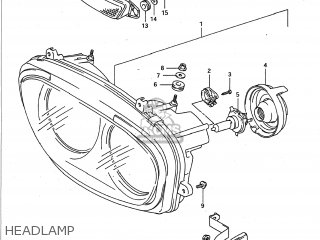 HEADLAMP - GSXR750 1991 (M) USA (E03)
