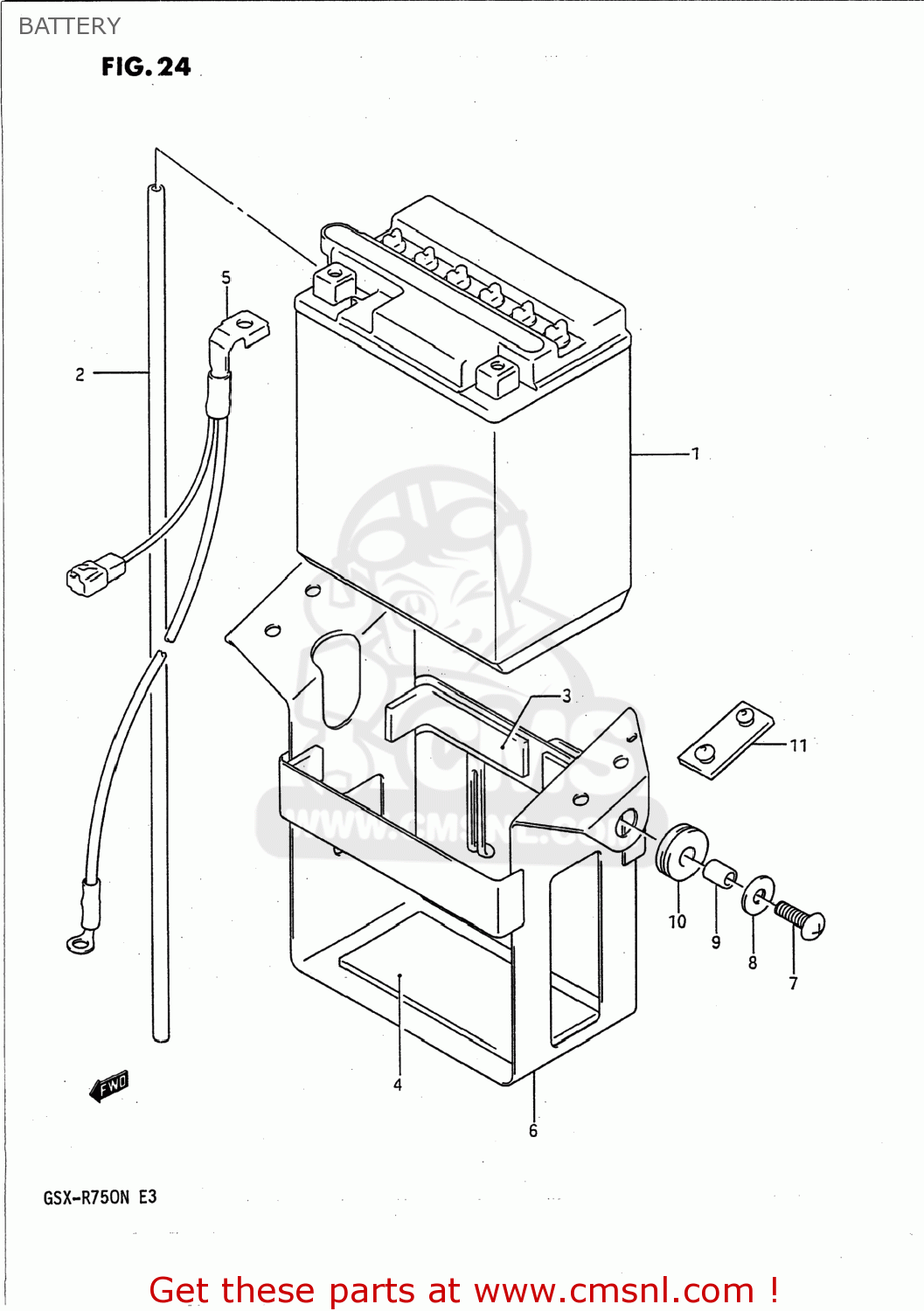 BATTERY GSXR750 1992 (N) USA (E03)
