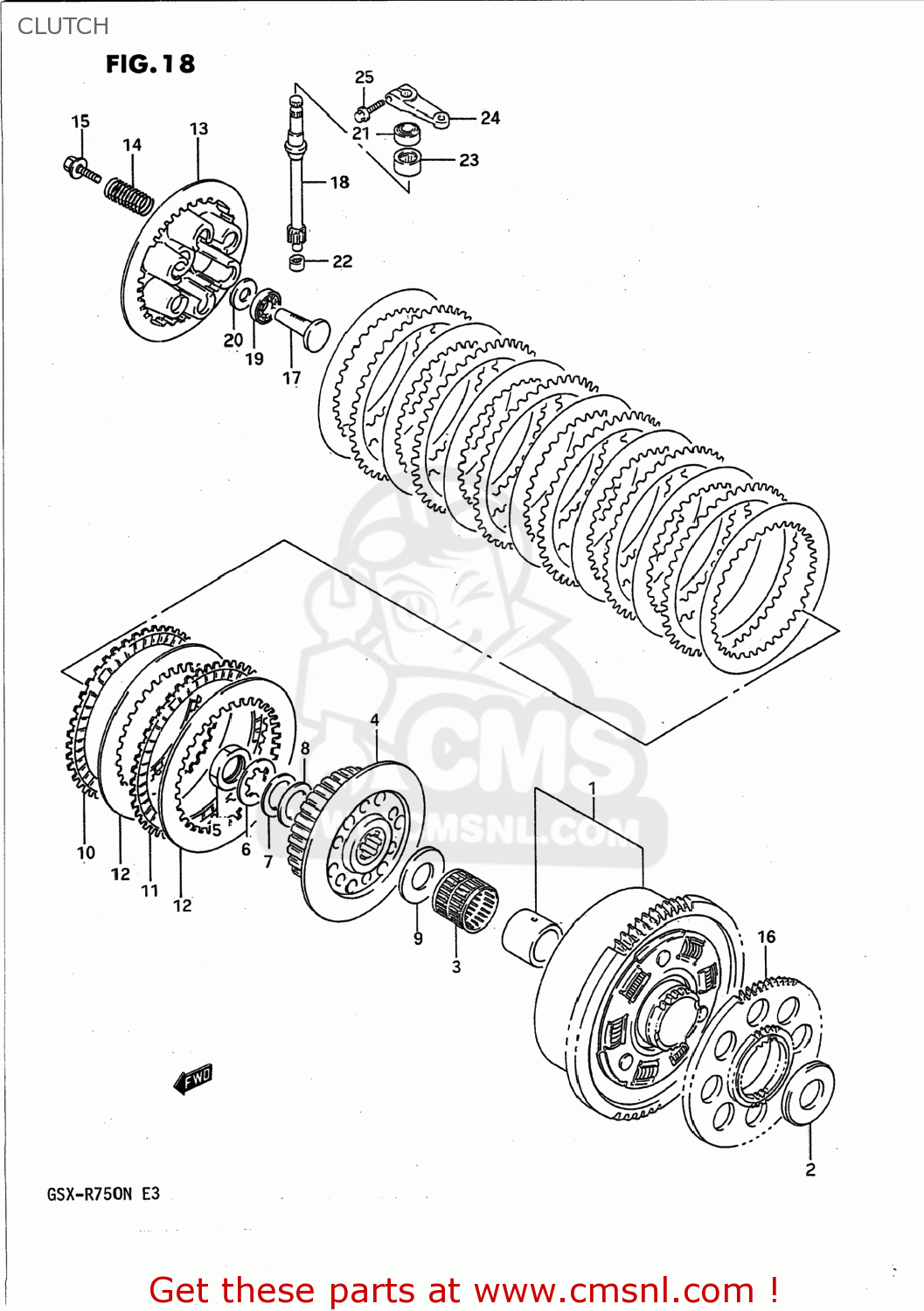 CLUTCH GSXR750 1992 (N) USA (E03)