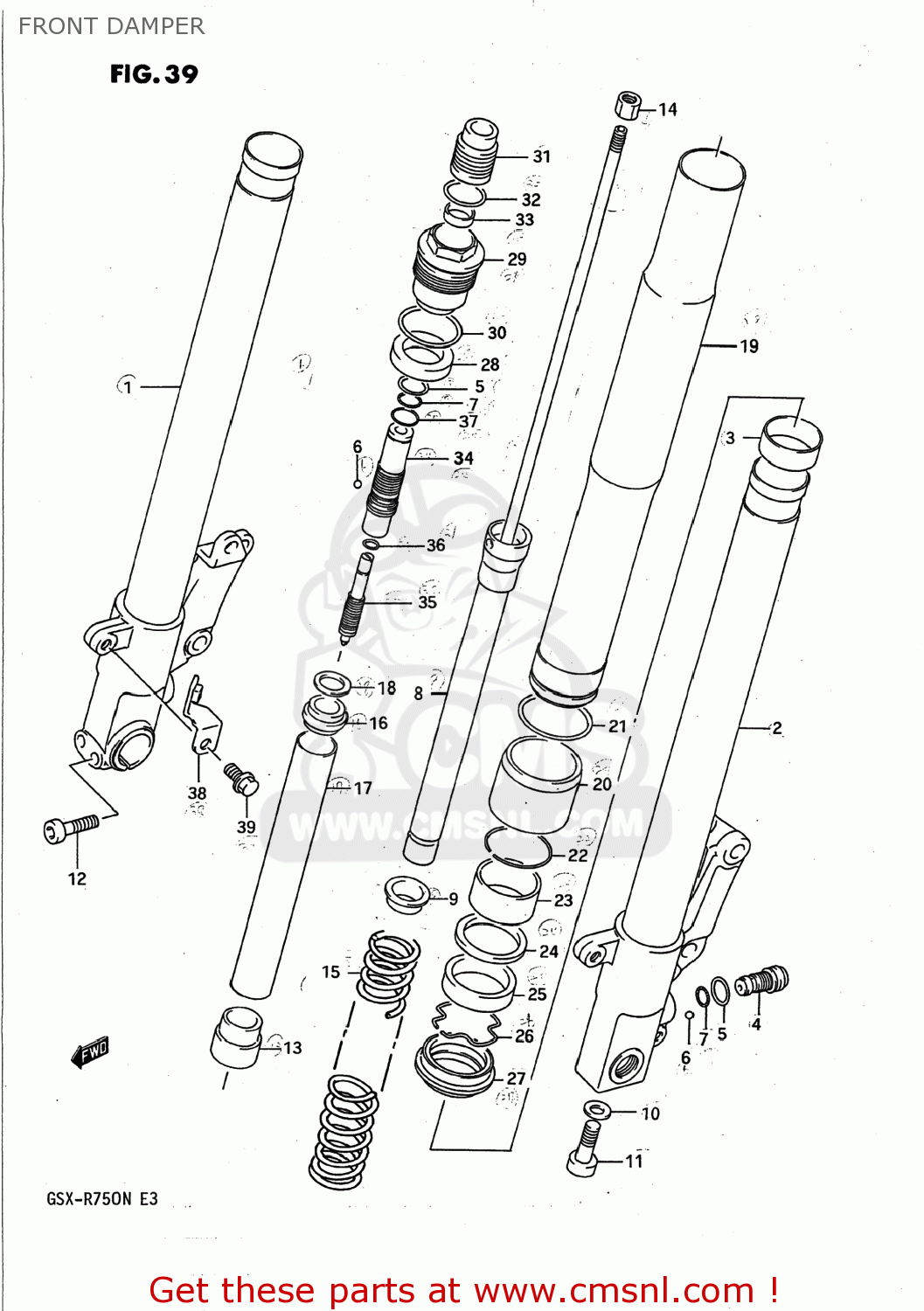 FRONT DAMPER GSXR750 1992 (N) USA (E03)