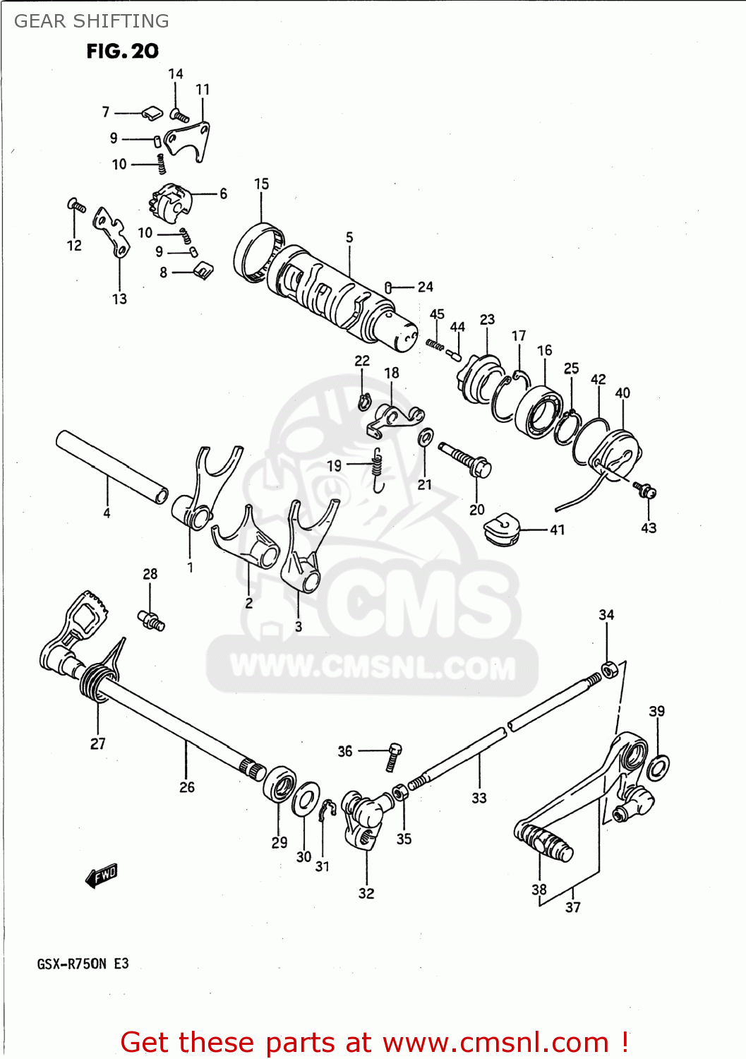 GEAR SHIFTING GSXR750 1992 (N) USA (E03)