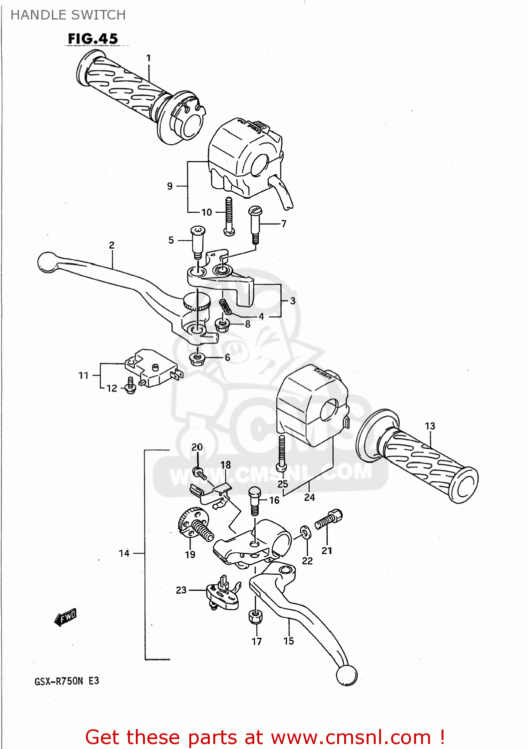 HANDLE SWITCH GSXR750 1992 (N) USA (E03)