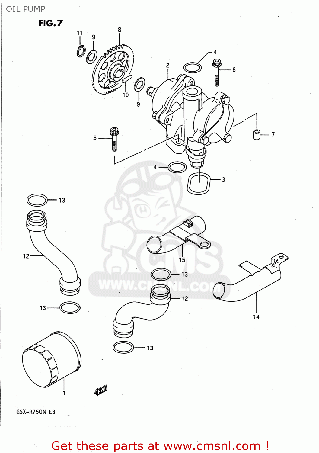 OIL PUMP GSXR750 1992 (N) USA (E03)