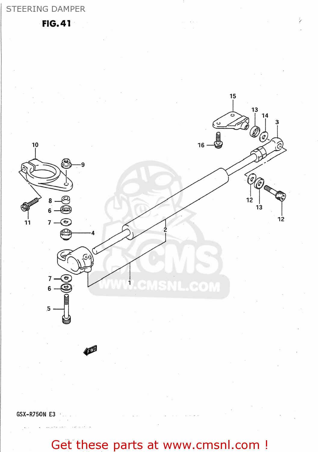 STEERING DAMPER GSXR750 1992 (N) USA (E03)