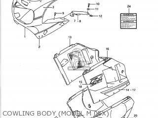 COWLING BODY (MODEL M 05X) - GSXR750 1992 (N) USA (E03)
