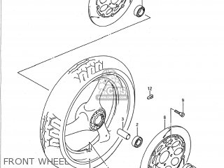 FRONT WHEEL - GSXR750 1992 (N) USA (E03)