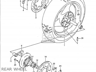 REAR WHEEL - GSXR750 1992 (N) USA (E03)