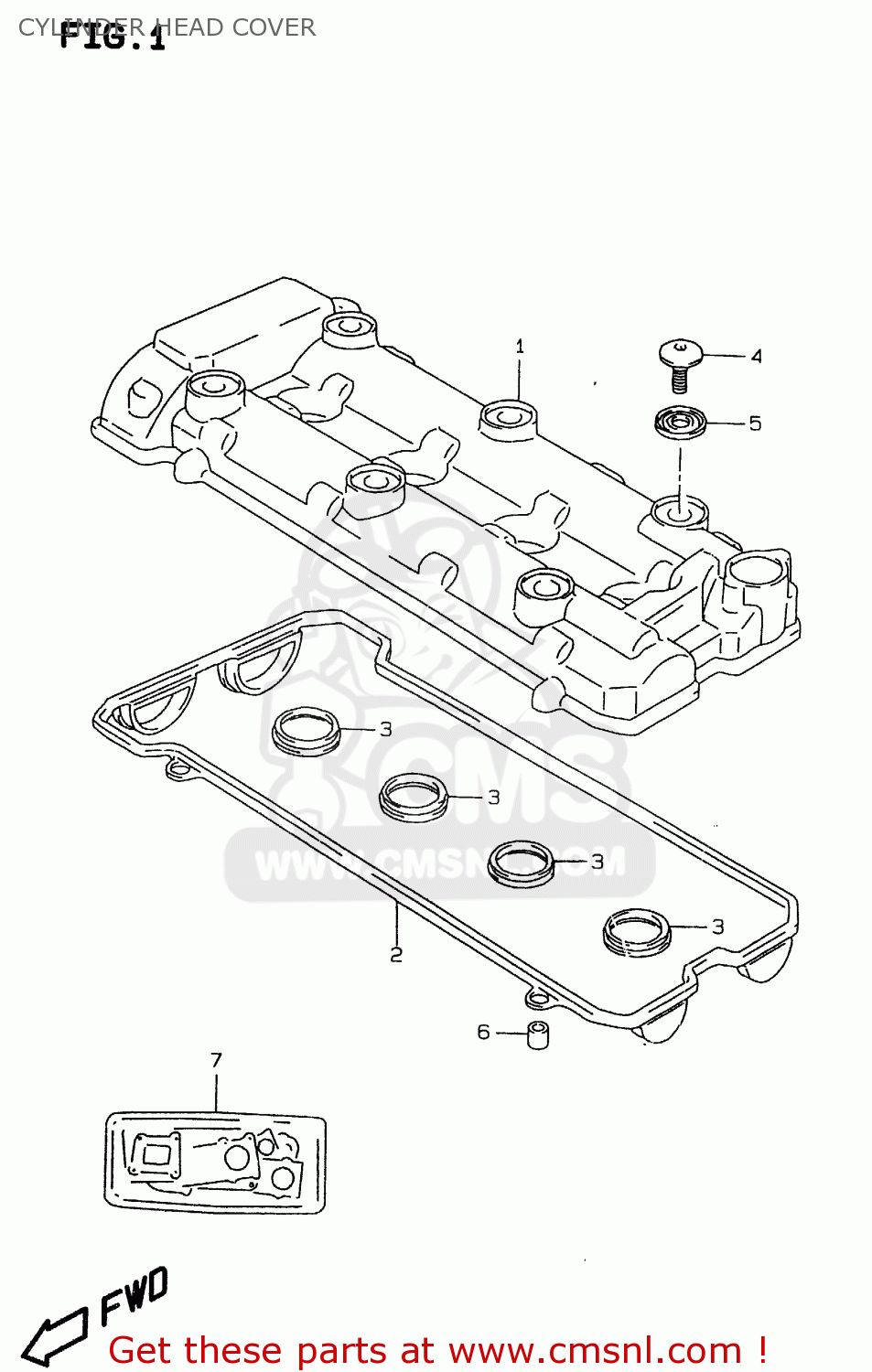 CYLINDER HEAD COVER GSXR750 1996 (T) (E02 E04 E18 E22 E24 E25 E34 E39) / P37