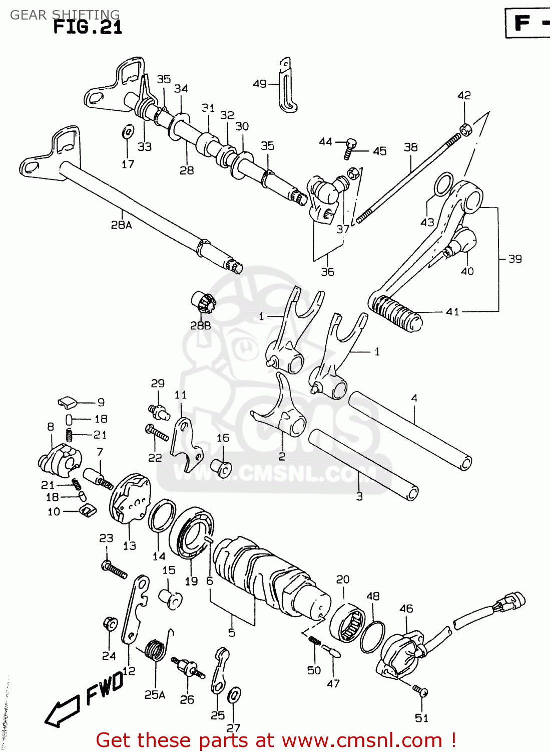 GEAR SHIFTING GSXR750 1996 (T) (E02 E04 E18 E22 E24 E25 E34 E39) / P37