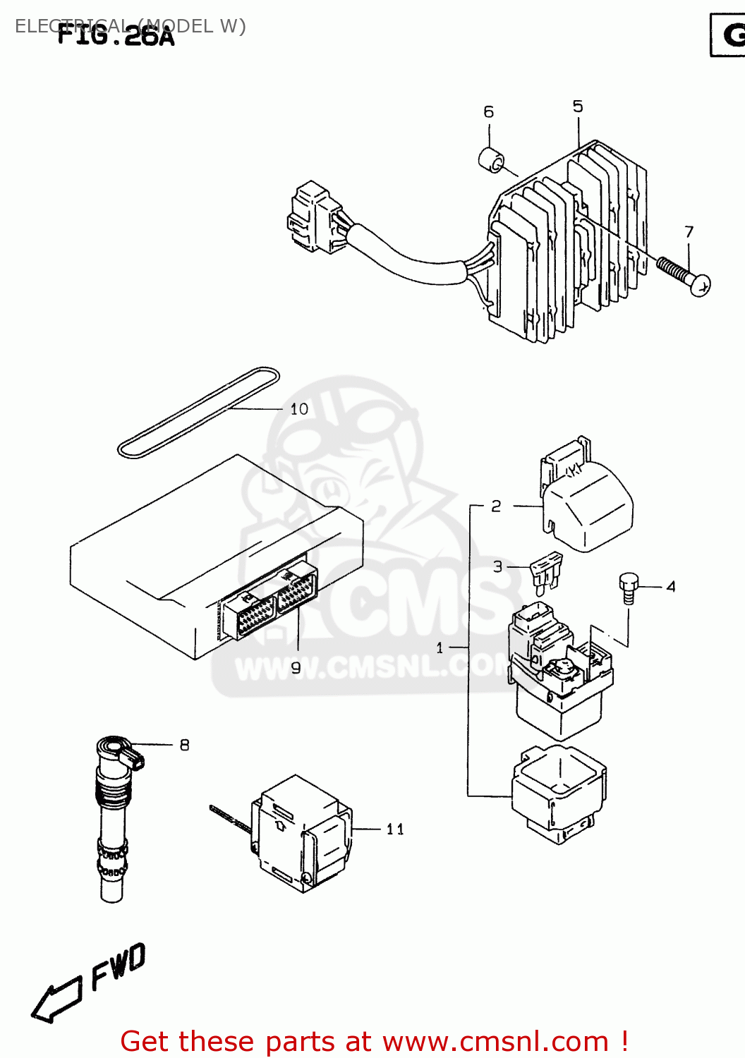 ELECTRICAL (MODEL W) GSXR750 1996 (T) (E02 E04 E18 E22 E24 E25 E34 E39) / P37