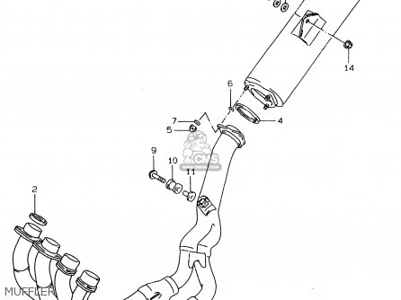 MUFFLER - GSXR750 1996 (T) (E02 E04 E18 E22 E24 E25 E34 E39) / P37
