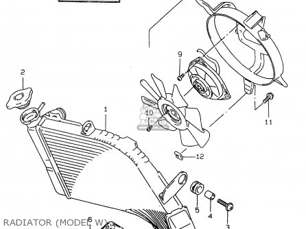 RADIATOR (MODEL W) - GSXR750 1996 (T) (E02 E04 E18 E22 E24 E25 E34 E39) / P37