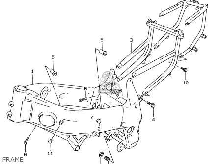 FRAME - GSXR750 1996 (T) (E02 E04 E18 E22 E24 E25 E34 E39) / P37