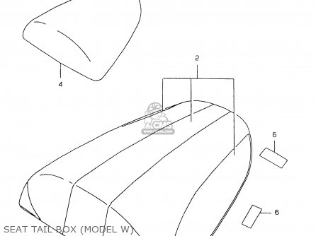 SEAT TAIL BOX (MODEL W) - GSXR750 1996 (T) (E02 E04 E18 E22 E24 E25 E34 E39) / P37