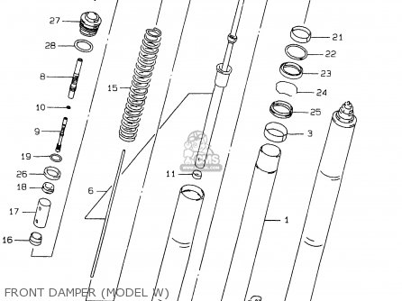 FRONT DAMPER (MODEL W) - GSXR750 1996 (T) (E02 E04 E18 E22 E24 E25 E34 E39) / P37