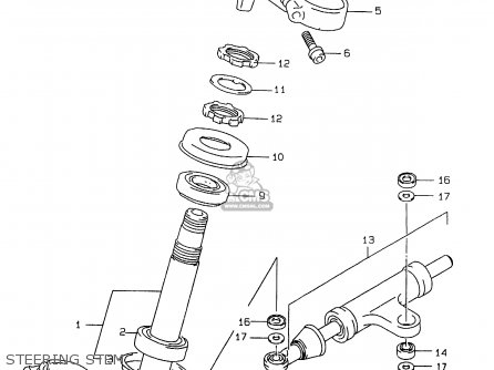 STEERING STEM - GSXR750 1996 (T) (E02 E04 E18 E22 E24 E25 E34 E39) / P37