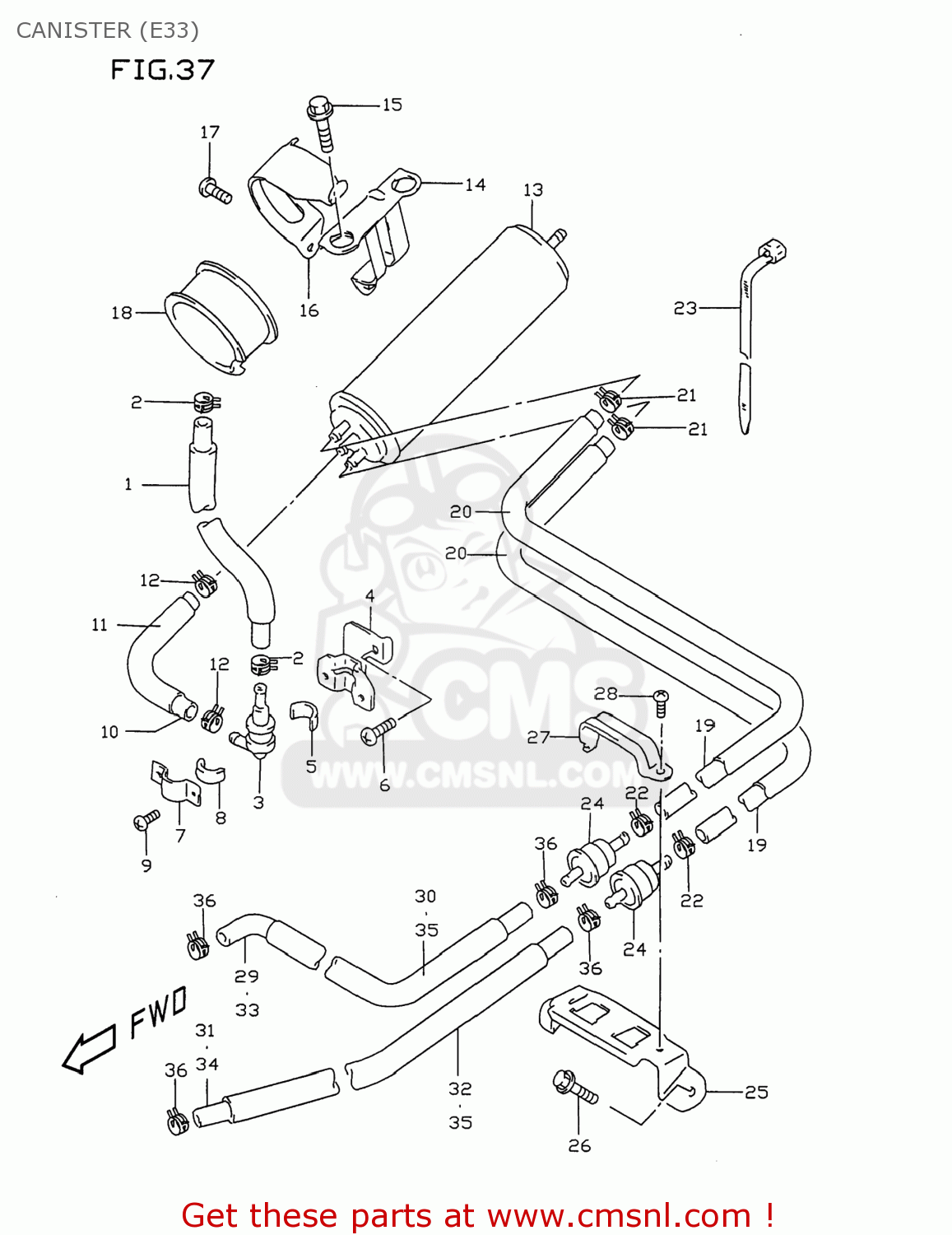 CANISTER (E33) GSXR750 1996 (T) USA (E03)