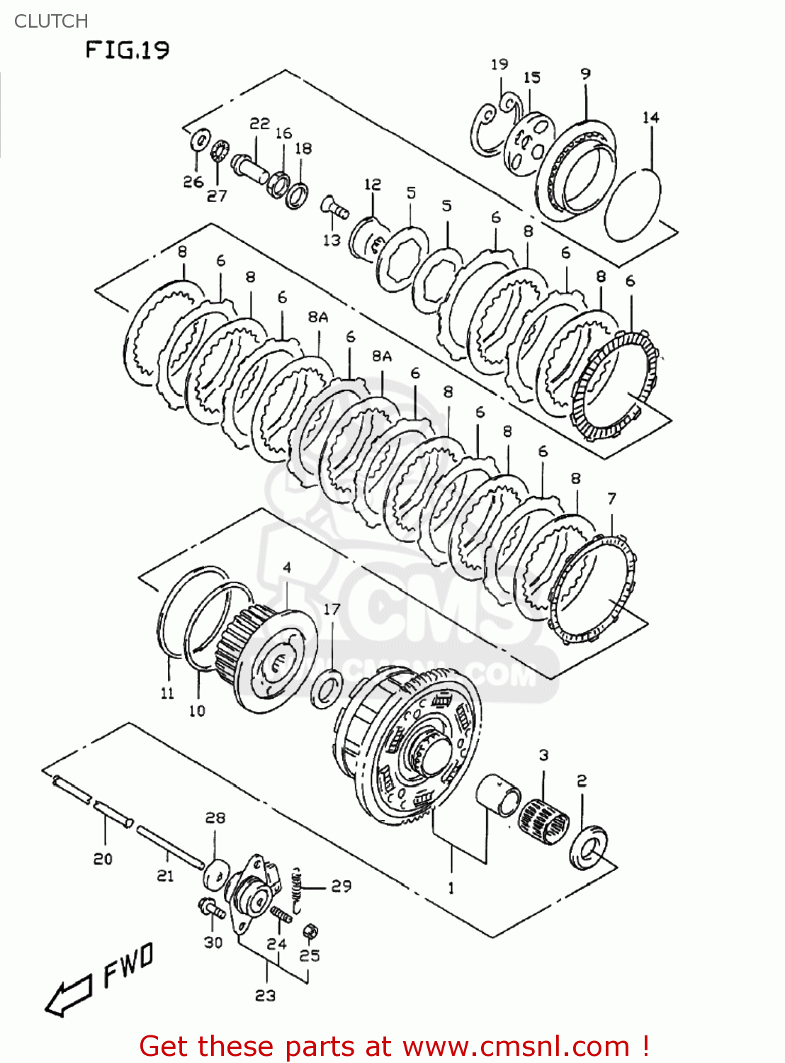 CLUTCH GSXR750 1996 (T) USA (E03)