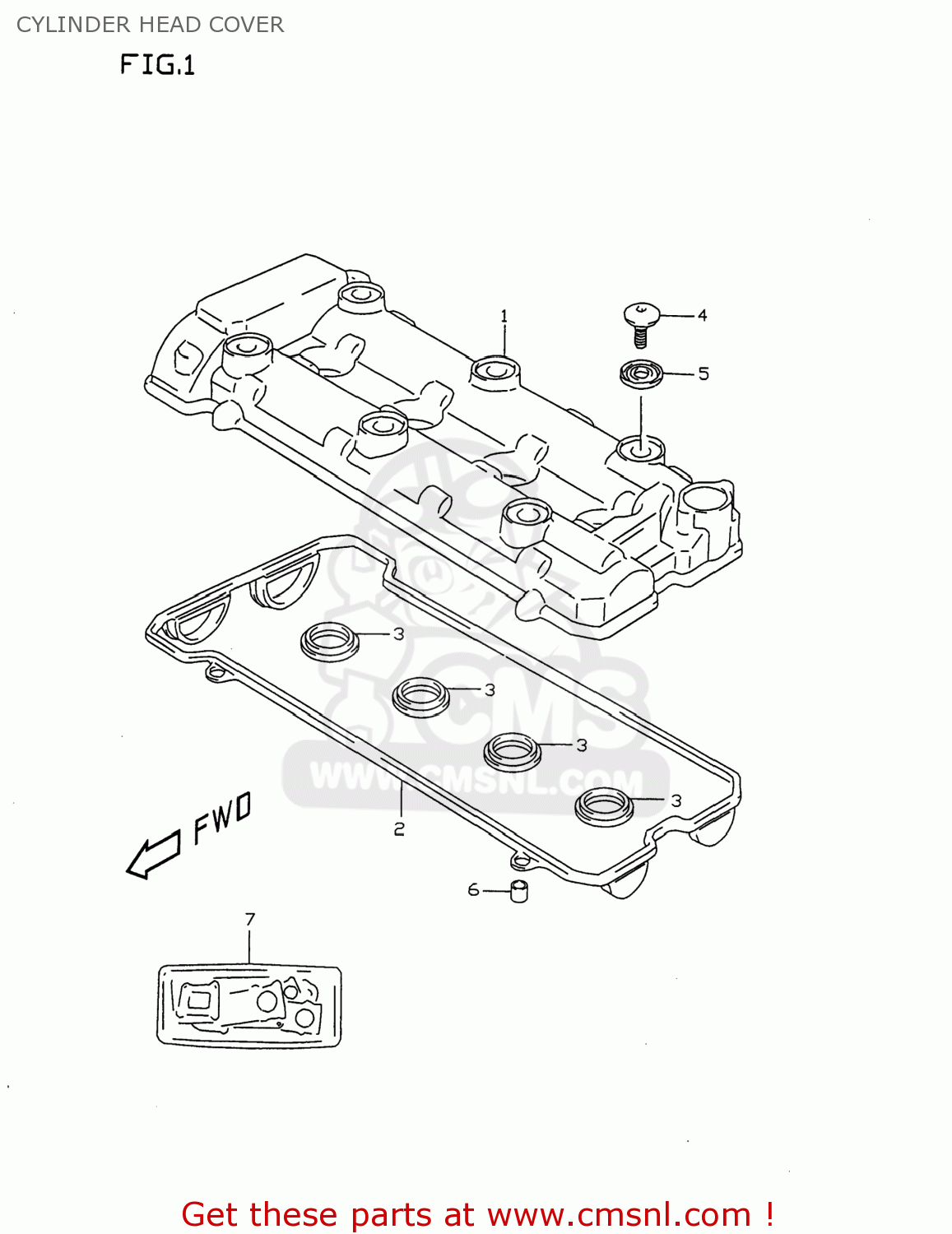 CYLINDER HEAD COVER GSXR750 1996 (T) USA (E03)