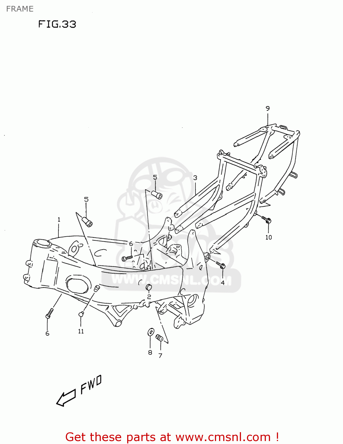 FRAME GSXR750 1996 (T) USA (E03)