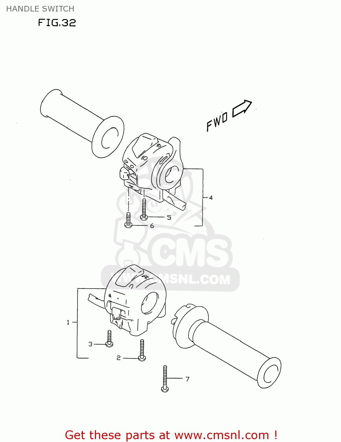 HANDLE SWITCH GSXR750 1996 (T) USA (E03)