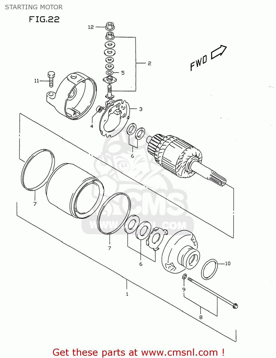 STARTING MOTOR GSXR750 1996 (T) USA (E03)