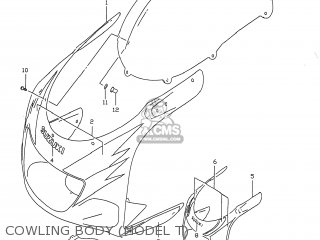 COWLING BODY (MODEL T) - GSXR750 1996 (T) USA (E03)