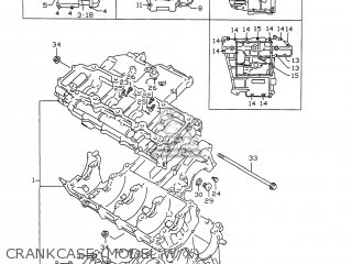 CRANKCASE (MODEL W/X) - GSXR750 1996 (T) USA (E03)