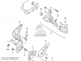 FOOTREST - GSXR750 1996 (T) USA (E03)