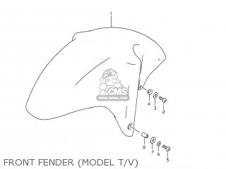 FRONT FENDER (MODEL T/V) - GSXR750 1996 (T) USA (E03)