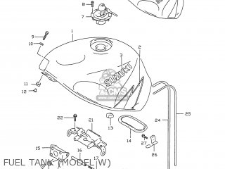 FUEL TANK (MODEL W) - GSXR750 1996 (T) USA (E03)