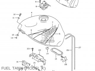 FUEL TANK (MODEL X) - GSXR750 1996 (T) USA (E03)