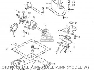 OIL PAN - OIL PUMP - FUEL PUMP (MODEL W) - GSXR750 1996 (T) USA (E03)