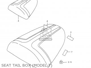 SEAT TAIL BOX (MODEL T) - GSXR750 1996 (T) USA (E03)