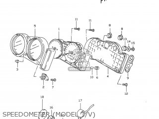 SPEEDOMETER (MODEL T/V) - GSXR750 1996 (T) USA (E03)