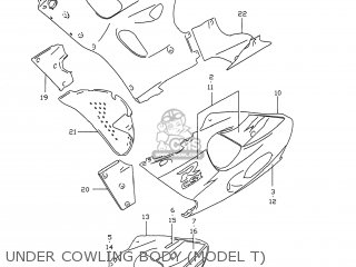 UNDER COWLING BODY (MODEL T) - GSXR750 1996 (T) USA (E03)