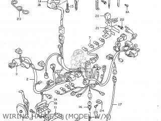 WIRING HARNESS (MODEL W/X) - GSXR750 1996 (T) USA (E03)
