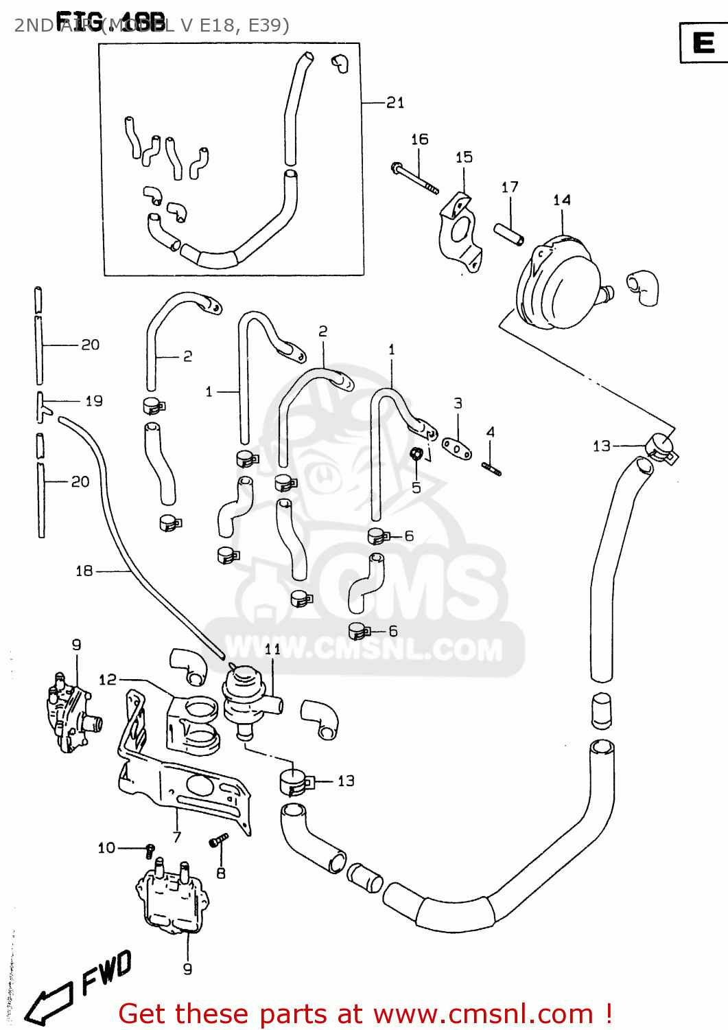 2ND AIR (MODEL V E18, E39) GSXR750 1997 (V) (E02 E04 E18 E22 E24 E25 E34 E39) / P37