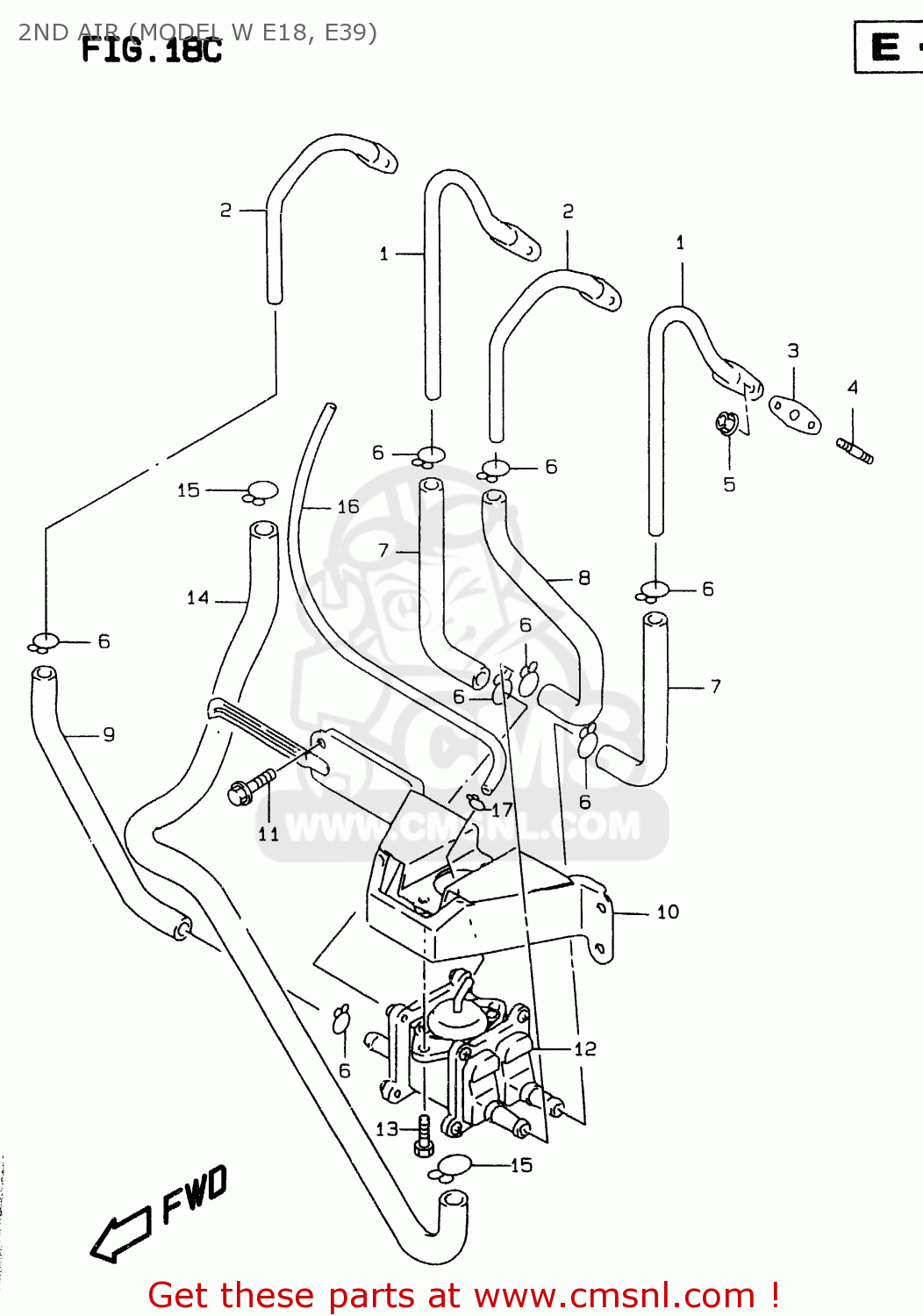 2ND AIR (MODEL W E18, E39) GSXR750 1997 (V) (E02 E04 E18 E22 E24 E25 E34 E39) / P37