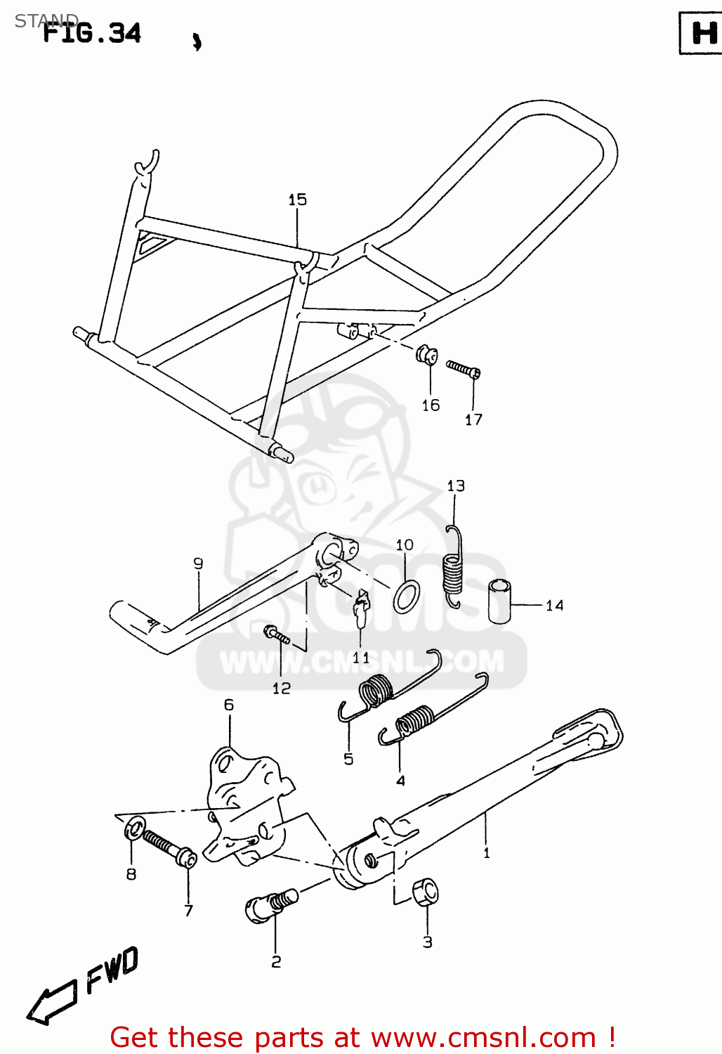 STAND GSXR750 1997 (V) (E02 E04 E18 E22 E24 E25 E34 E39) / P37
