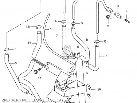 2ND AIR (MODEL W E18, E39) - GSXR750 1997 (V) (E02 E04 E18 E22 E24 E25 E34 E39) / P37