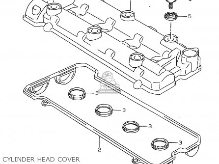 CYLINDER HEAD COVER - GSXR750 1997 (V) (E02 E04 E18 E22 E24 E25 E34 E39) / P37