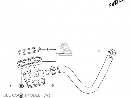 FUEL COCK (MODEL T/V) - GSXR750 1997 (V) (E02 E04 E18 E22 E24 E25 E34 E39) / P37